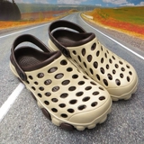 Летние тапочки в стиле Crocs, пляжная обувь, нескользящие босоножки, мюли подходит для мужчин и женщин, для влюбленных, закрытый носок, крупный округлый носок