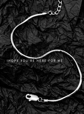 翼盟男女纯银潮流嘻哈小众手链