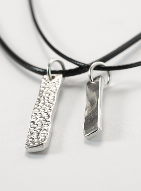 设计师款纯银刻字欧美潮牌项链
