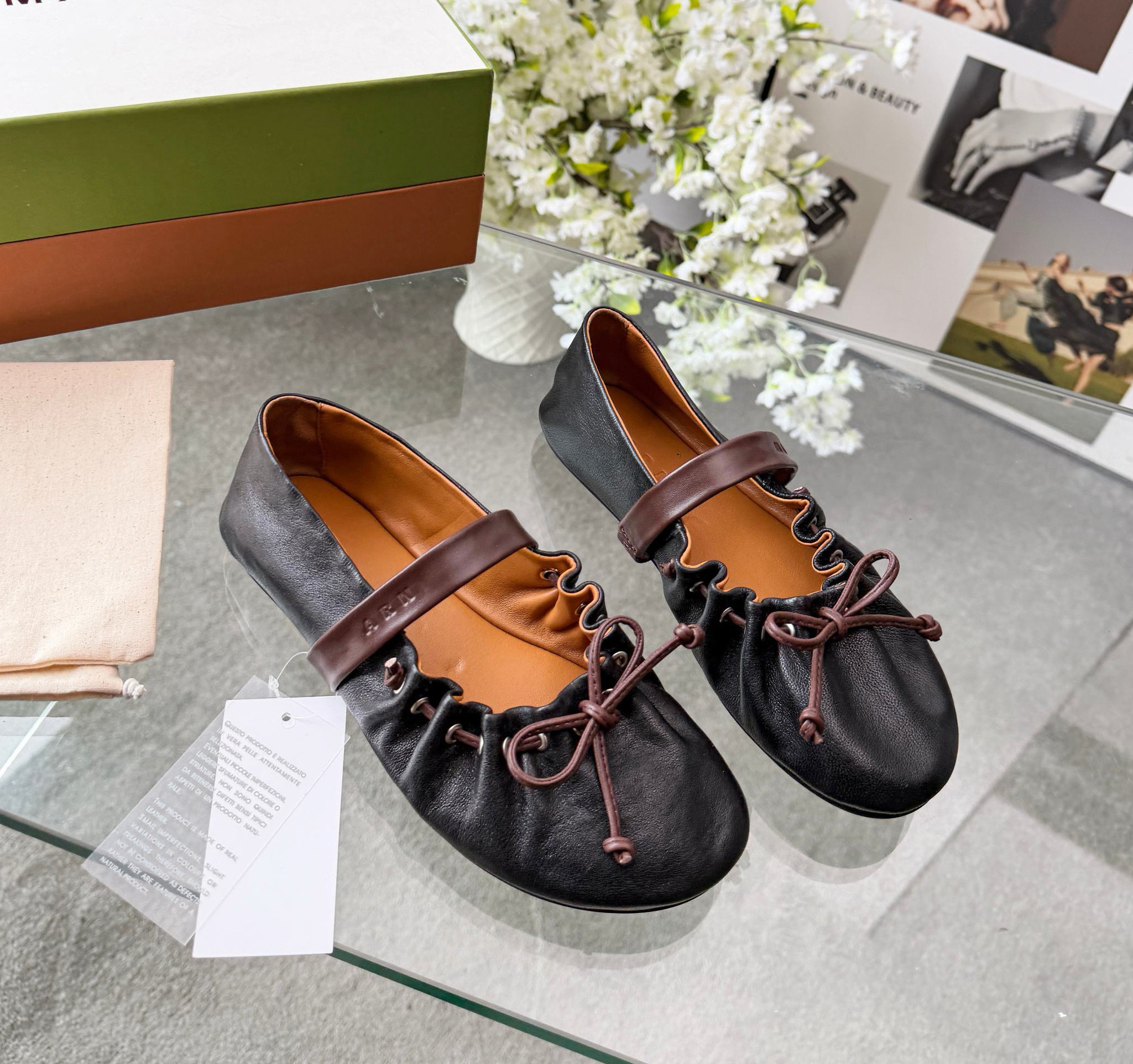 2026新款一字带芭蕾舞女软平底单鞋真皮玛丽珍褶皱浅口蝴蝶结甜美,淘宝优惠券,粉丝福利购,淘宝优惠卷