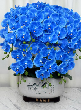 高端仿真蝴蝶兰假花手感保湿花