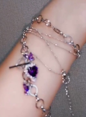 CHOKER紫色新款甜美叠戴夏天项链