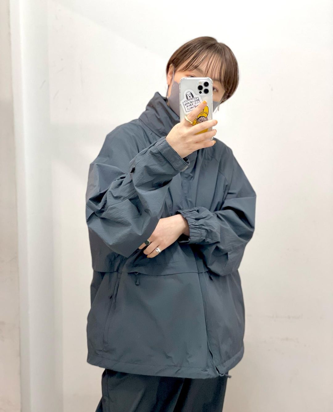 鲸鱼不放假Tech Windbreaker Jacket运动夹克外套立领防水墨绿色 - 图2