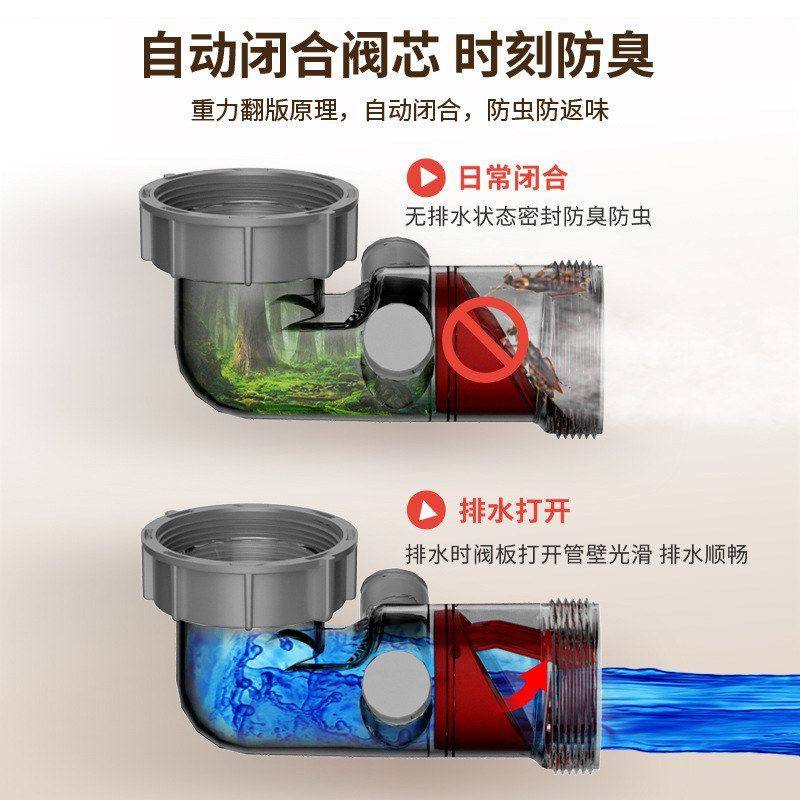 洗手盆 下水管管管洗菜防返下水三通器臭配件厨房盆下水管件下水,淘宝优惠券,粉丝福利购,淘宝优惠卷