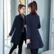 Woolen coat women's mid-length waisted imitation woolen coat