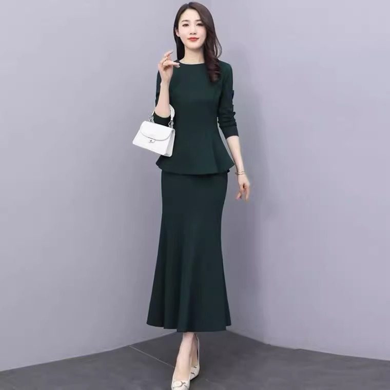 套装女两件套时尚气质百搭修身显瘦洋气减龄女神范包臀鱼尾裙子女,淘宝优惠券,粉丝福利购,淘宝优惠卷