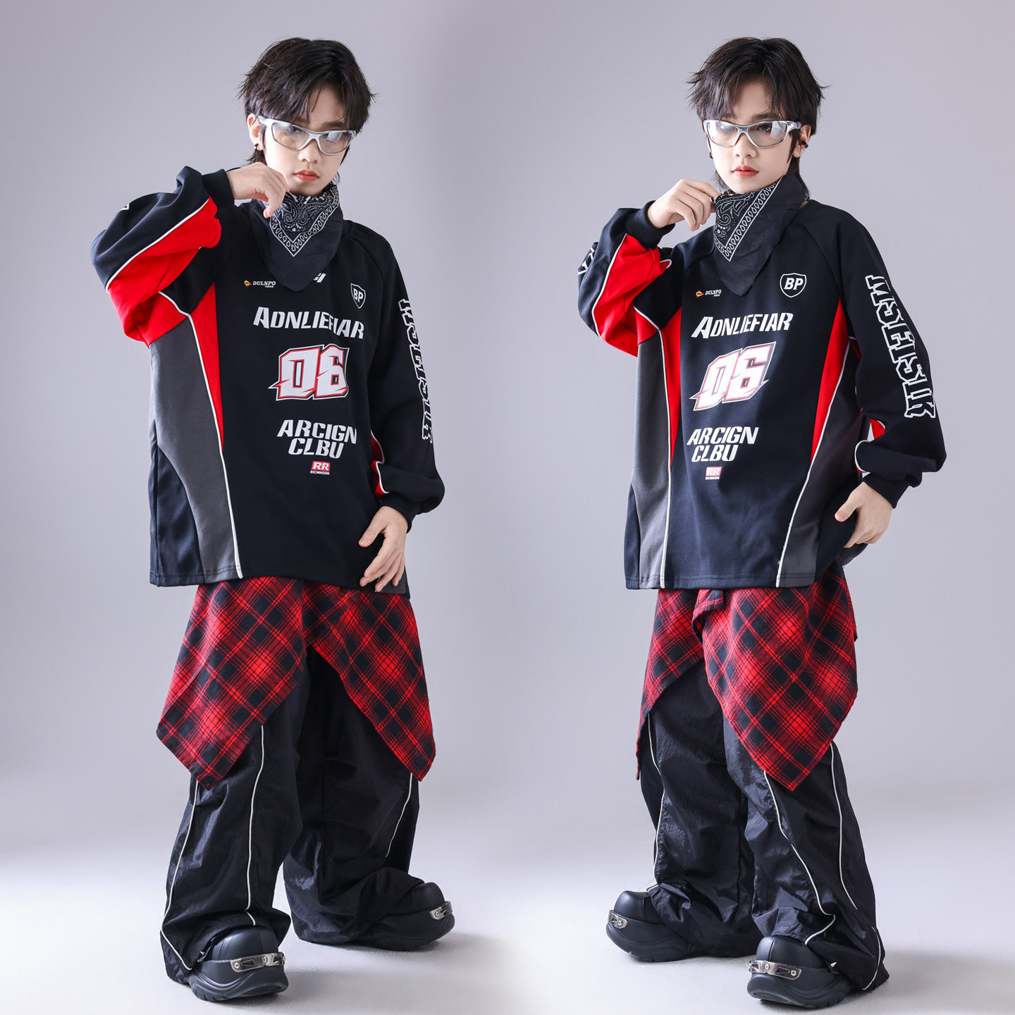 街舞儿童潮服元旦演出服男童酷帅长袖套装hiphop女童架子鼓表演服,淘宝优惠券,粉丝福利购,淘宝优惠卷