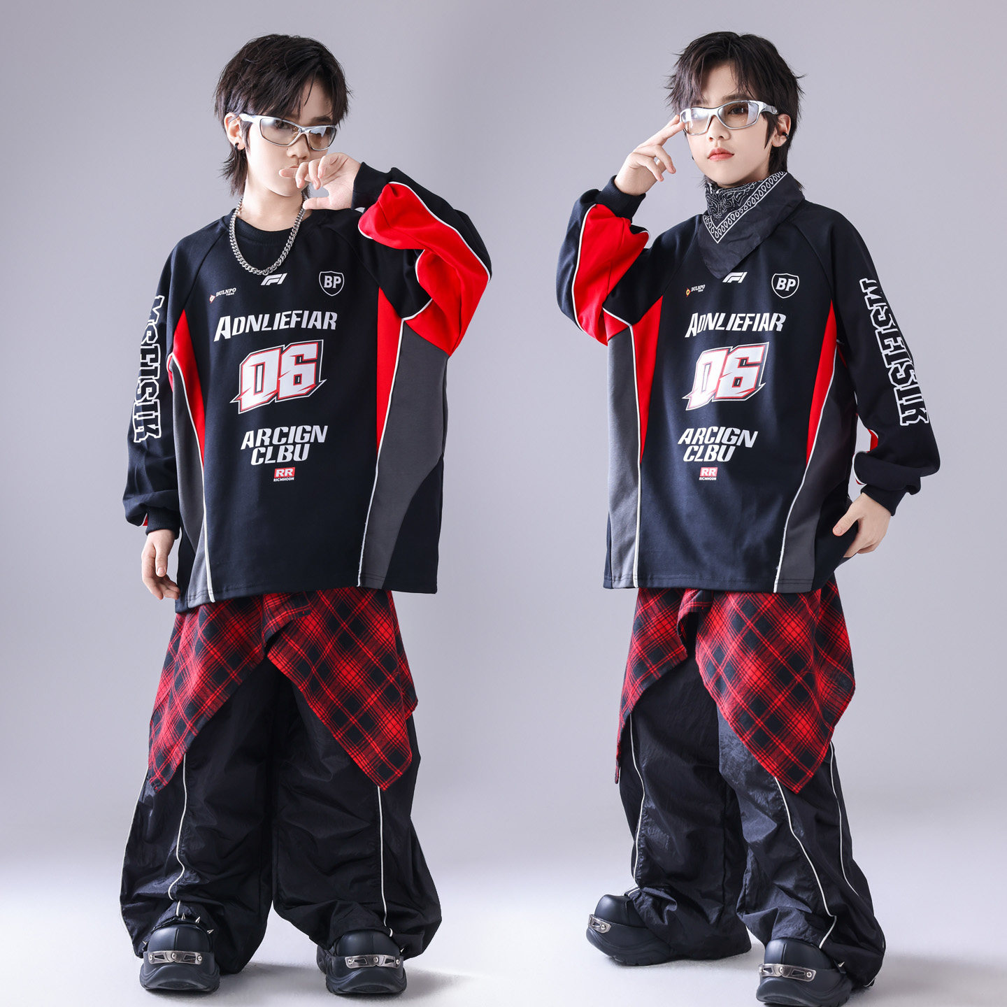 街舞儿童潮服元旦演出服男童酷帅长袖套装hiphop女童架子鼓表演服,淘宝优惠券,粉丝福利购,淘宝优惠卷