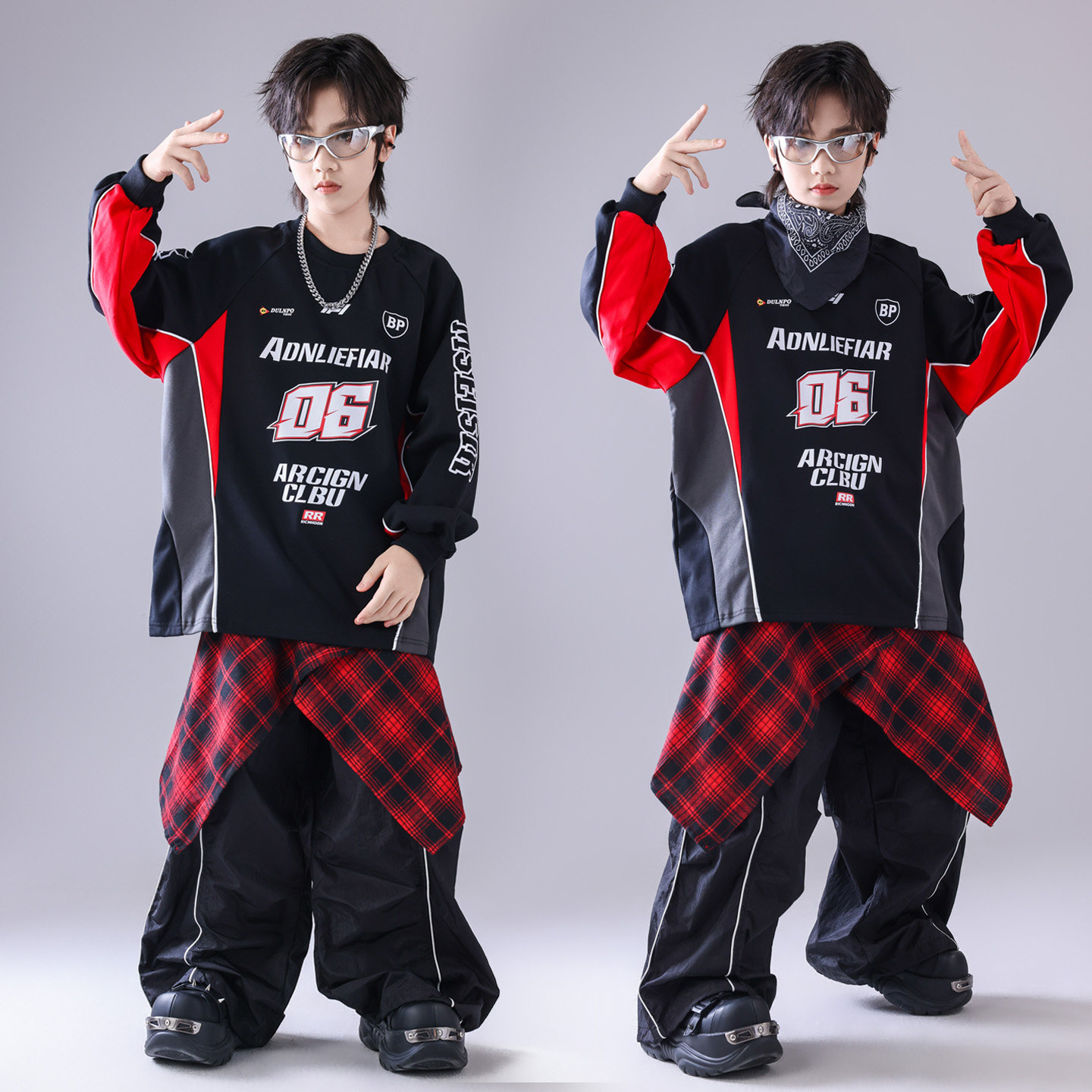 街舞儿童潮服元旦演出服男童酷帅长袖套装hiphop女童架子鼓表演服,淘宝优惠券,粉丝福利购,淘宝优惠卷