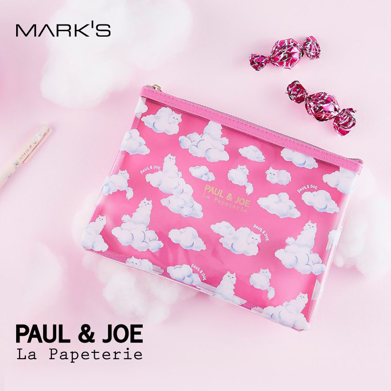 法国PAULJOE MARK'S2024年春夏限定系列透明A5尺寸文具手帐收纳拉链包文件袋数码化妆品时尚创意女士PVC,淘宝优惠券,粉丝福利购,淘宝优惠卷