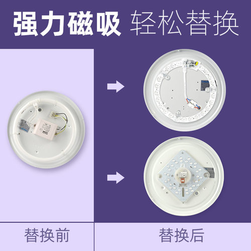 飞利浦吸顶灯led灯芯灯板替换芯磁吸改造灯模组卧室灯条灯盘家用 - 图2