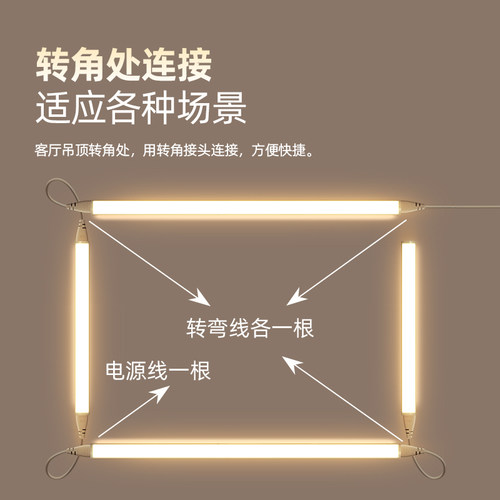 飞利浦led长条灯管t5一体化条形灯家用工厂车间吸顶T8长条支架灯 - 图2