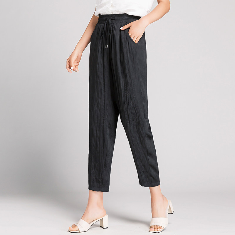 夏天宽松直筒夏裤三宅一生休闲裤 听己休闲裤
