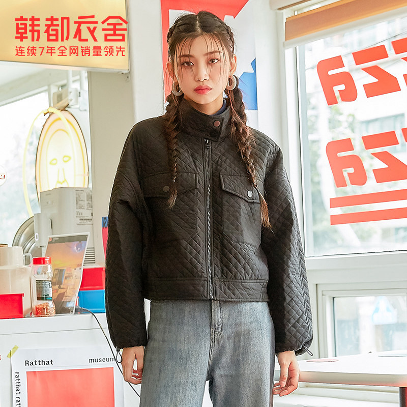 韩都衣舍outlets短款棉服女pv9724 韩都衣舍outlets店棉衣/棉服