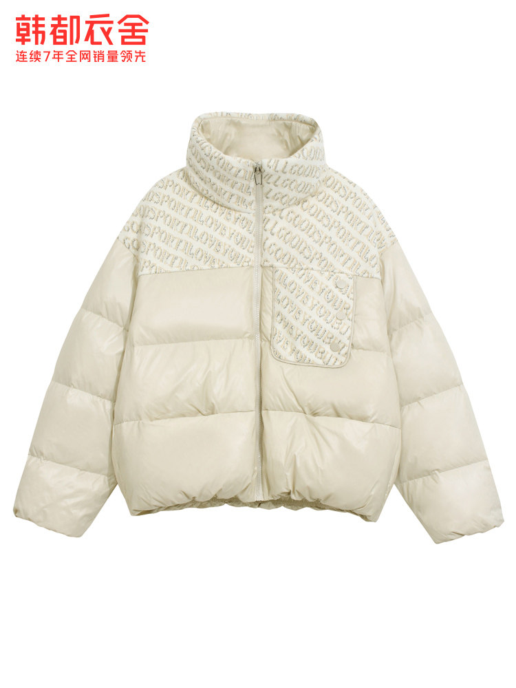 韩都衣舍outlets2021拼接羽绒服 韩都衣舍outlets店羽绒服