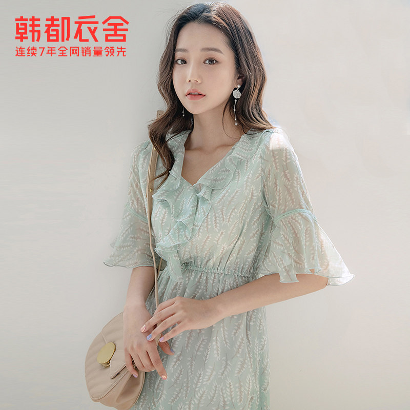韩都衣舍outlets韩版夏装筱连衣裙 韩都衣舍outlets店连衣裙