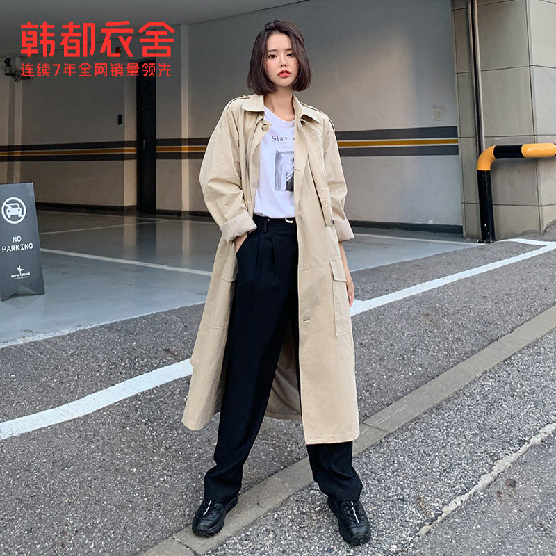 韩都衣舍outlets2020秋冬新款风衣 韩都衣舍outlets店风衣