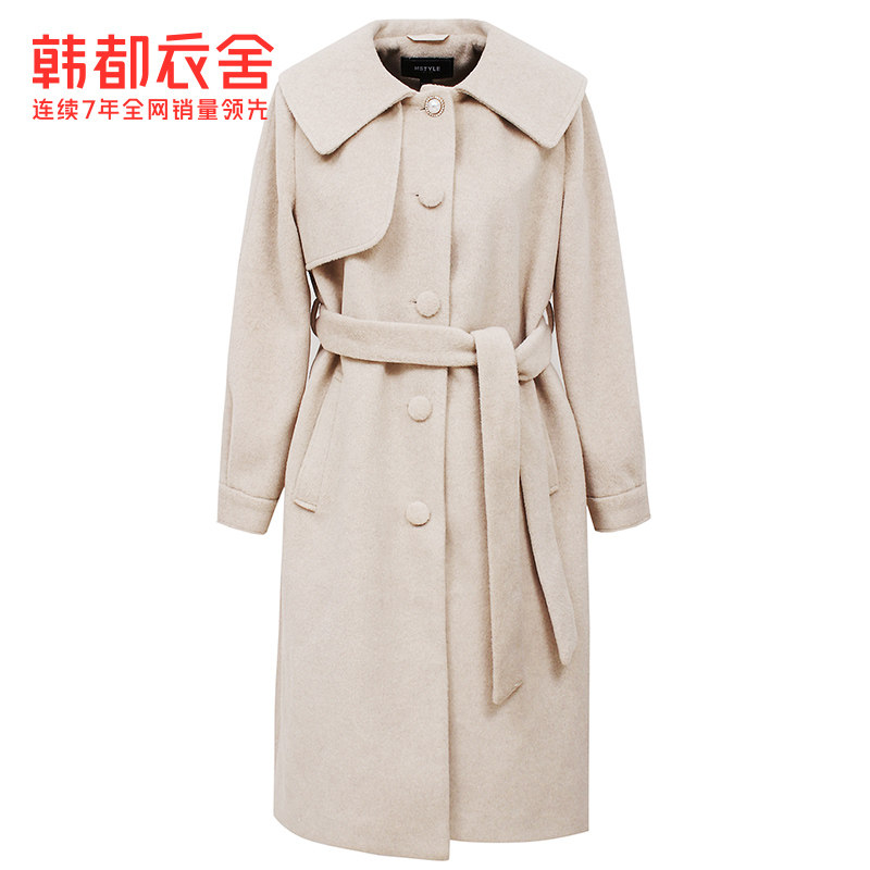韩都衣舍outlets冬装新款韩版ins 韩都衣舍outlets店毛呢外套