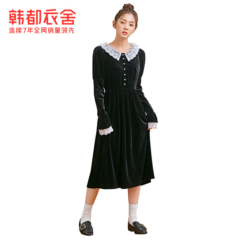 韩都衣舍outlets2021 re7423 韩都衣舍outlets店连衣裙