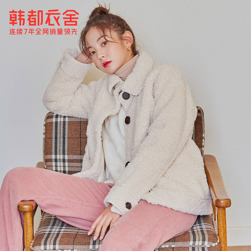 韩都衣舍outlets韩版宽松冬外套 韩都衣舍outlets店棉衣/棉服