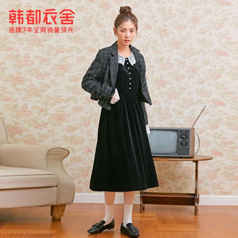 韩都衣舍outlets2021 re7423 韩都衣舍outlets店连衣裙