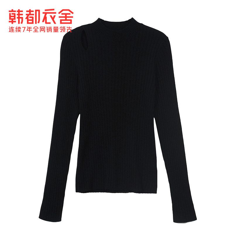 韩都衣舍outlets秋新修身针织衫 韩都衣舍outlets店毛针织衫