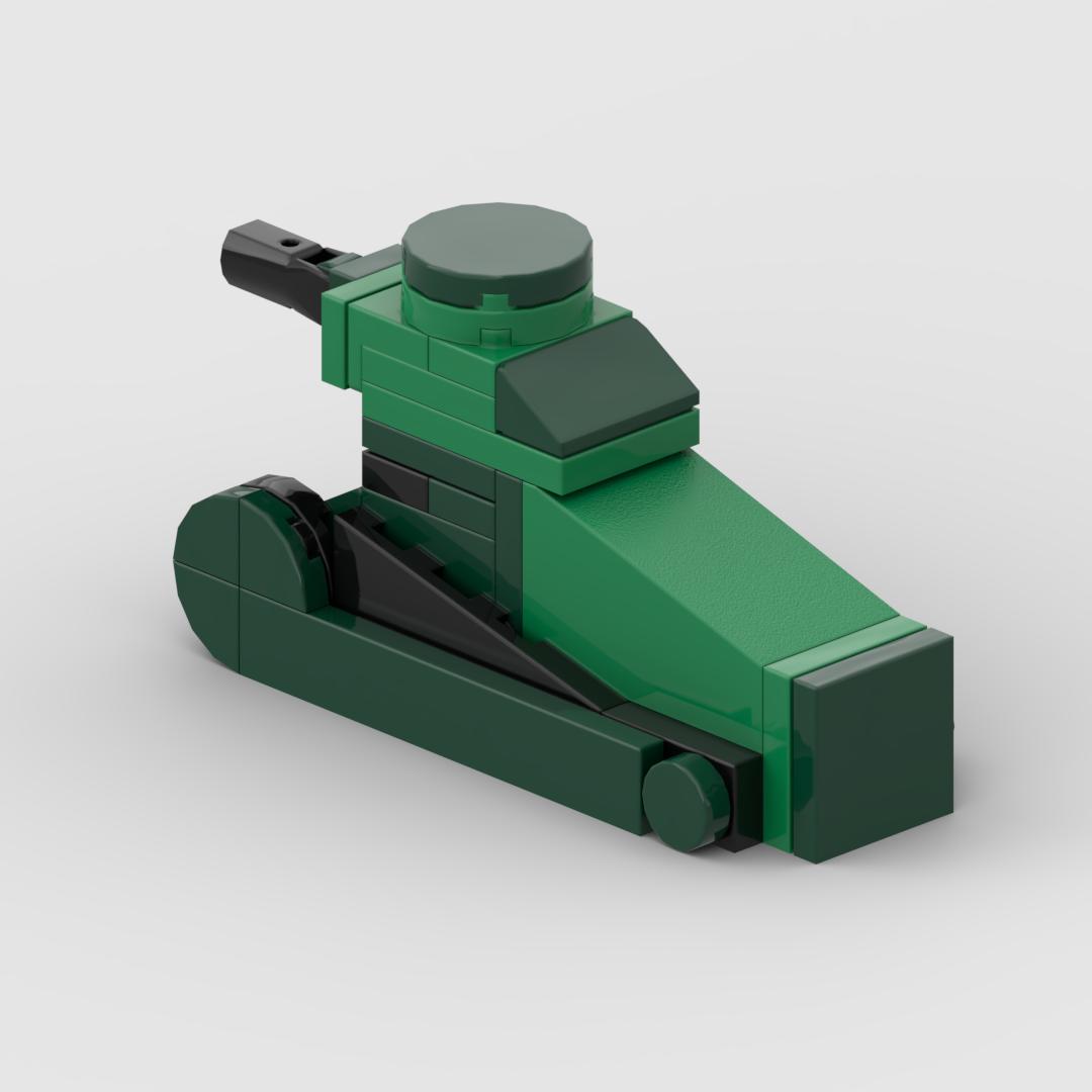 moc积木迷你微型对战坦克FT-17雷诺坦克军事模型拼装儿童玩具摆件 - 图2