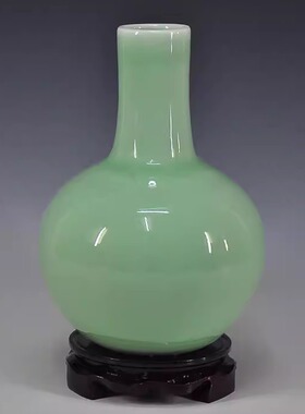 景德镇影青中式仿古花瓶家居客厅插花摆件博古架酒柜玄关装饰品
