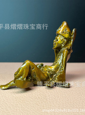 迷你实心济公摆件家居茶宠摆设家居装饰工艺品济公佛摆件批发代发