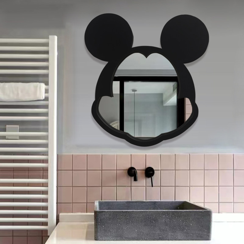 艺术米奇镜壁挂创意卫生间镜子现代背景墙装饰镜轻奢卧室化妆台镜,淘宝优惠券,粉丝福利购,淘宝优惠卷