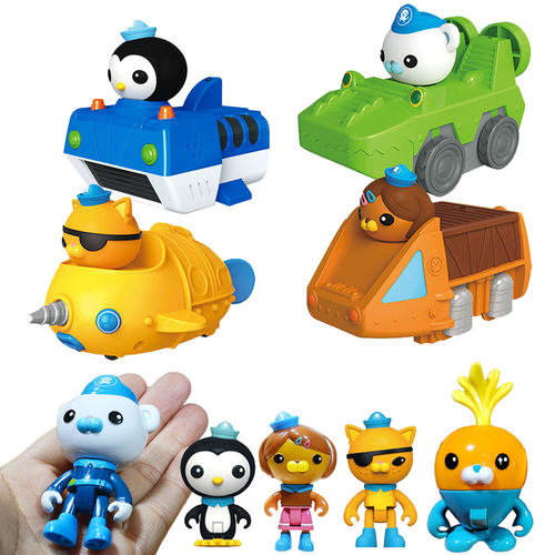 正版海底小纵队玩具艇巴克队长短吻鳄鱼潜水艇变形玩偶儿童玩具车 - 图3