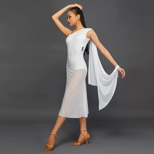 Dynasties Latin Dance Girl Adult High -End Performance Dress Test Ученики современная национальная танцевальная юбка танцевальной танце