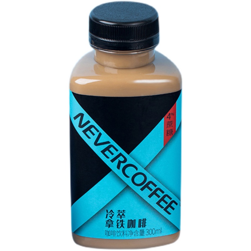 nevercoffee冷萃黑咖啡无糖美式低糖拿铁即饮咖啡饮料300ml*6瓶装 - 图3