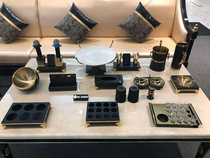 Stainless steel ktv swing table supplies light extravagant table swing piece microphone seat bracket bar fruit tray shelf custom-made