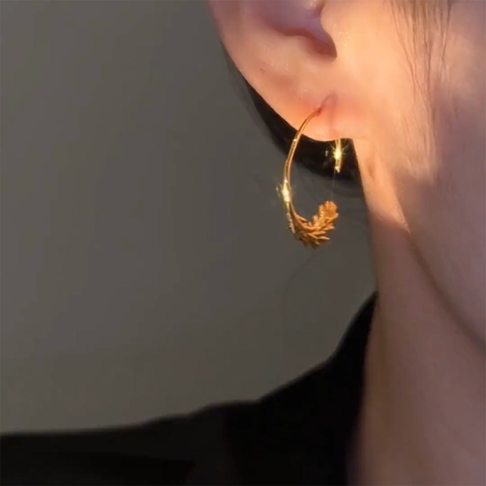 今年流行耳环麦穗耳圈个性新款时尚不掉色不规则洋气穗穗平安耳钉,淘宝优惠券,粉丝福利购,淘宝优惠卷