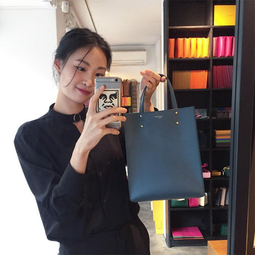 韩国时尚fibren小众包tote水桶包托特包通勤斜挎女手提单肩大包包 - 图0