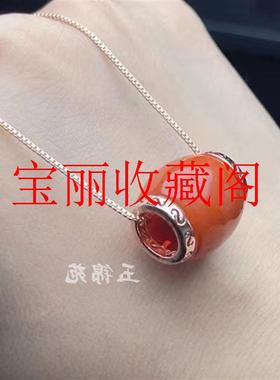 冰糯种红翡路路通玉吊坠玉石挂件