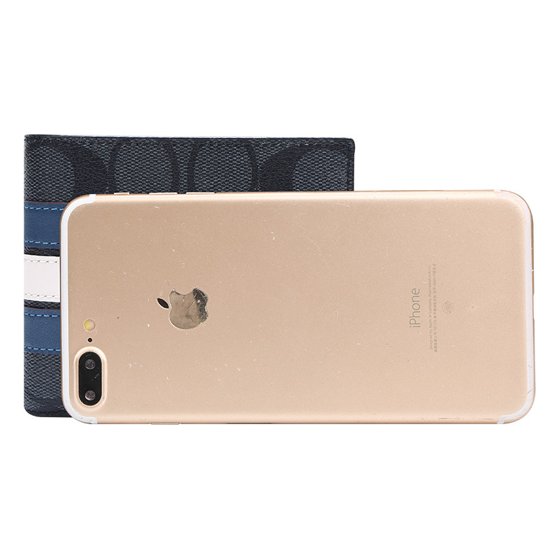 coach新款男士时尚条纹撞色钱包 GINKGOES海外钱包