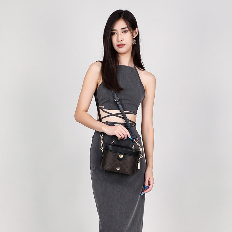 【胡兵推荐】coach /蔻驰经典化妆包 GINKGOES海外女士包袋