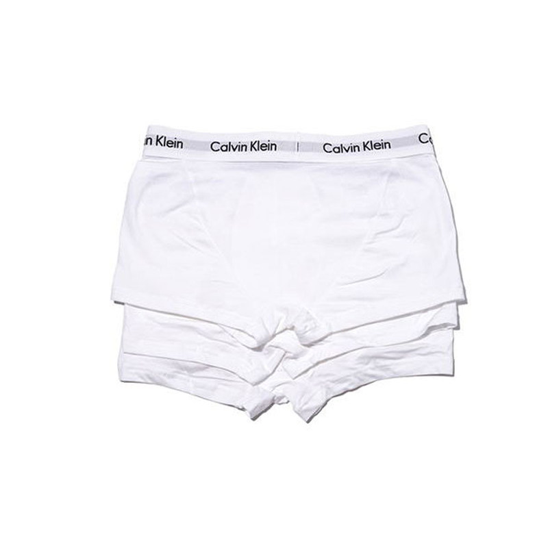 calvin klein 3条装棉弹平角裤 GINKGOES海外内裤