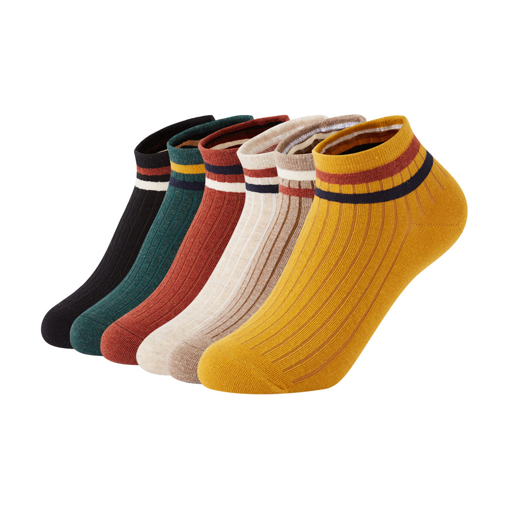 美特斯邦威撞色条纹春夏双杠短袜 美特斯邦威outlets店短袜