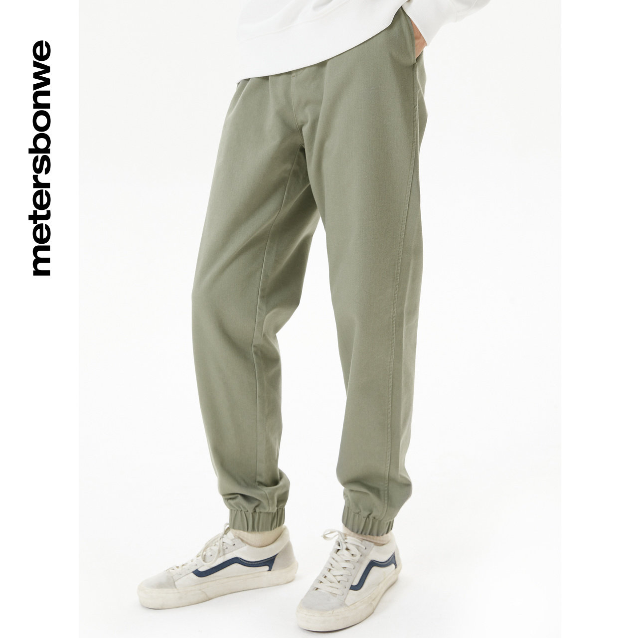 美特斯邦威慢跑裤男棉布秋冬裤子 美特斯邦威outlets店休闲裤