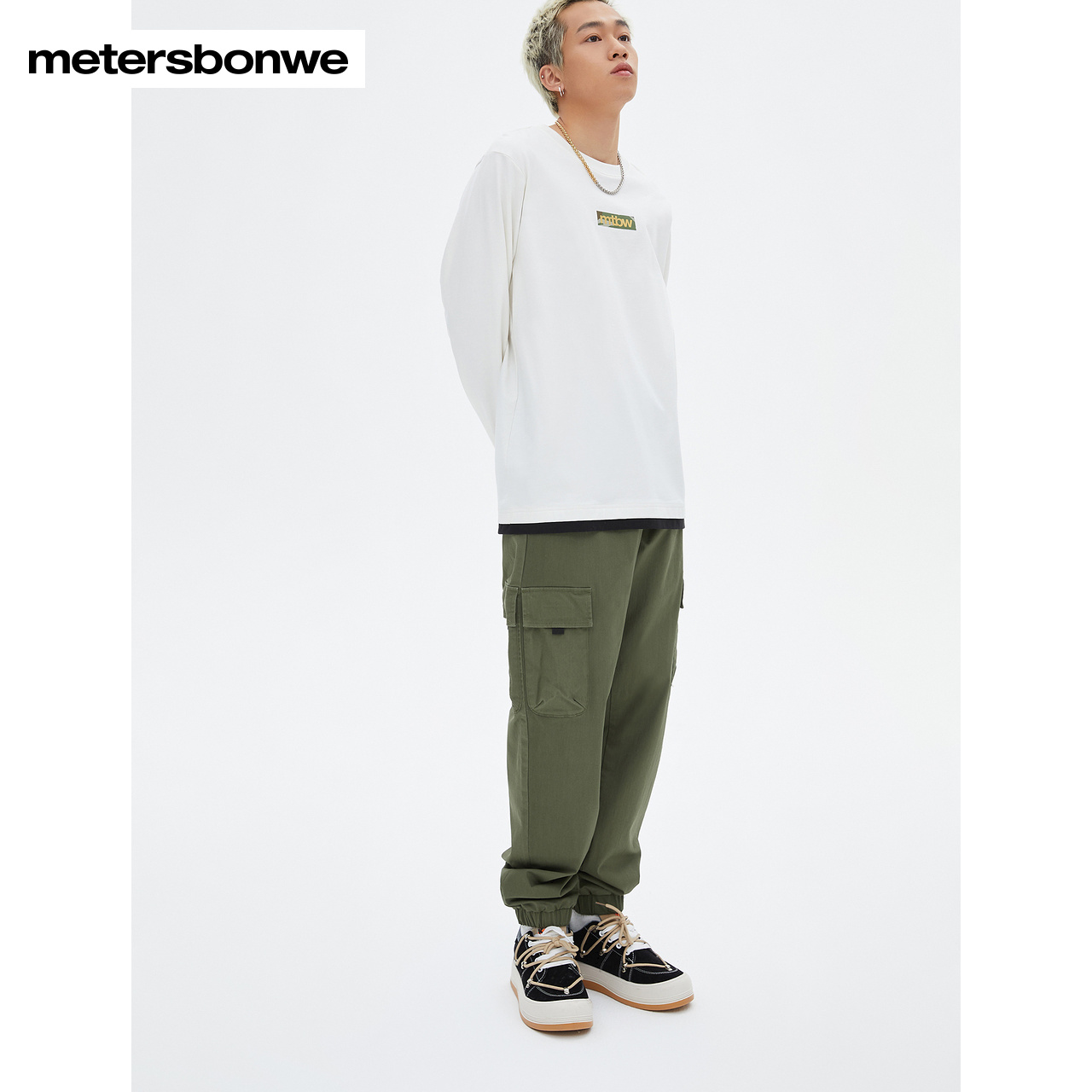 美特斯邦威男春夏宽松运动休闲裤 美特斯邦威outlets店休闲裤