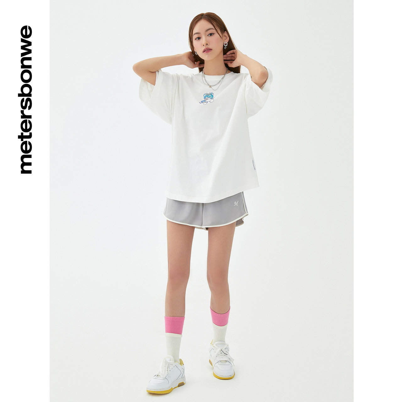 美特斯邦威白色短袖夏季时髦t恤 美特斯邦威outlets店T恤