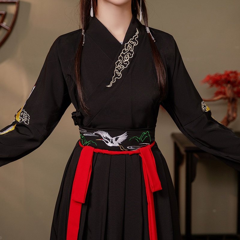 女中国风古装武侠风原创交领汉服 美缇雅乐民族服装/舞台装