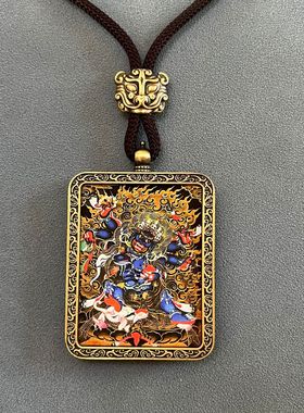 藏式唐卡吊坠十二生肖扎基拉姆护身符项链男西藏护身符本命佛项链