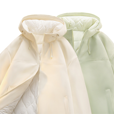 one more山系加绒棉服外套女秋冬季2025新款防水登山服工装夹克S