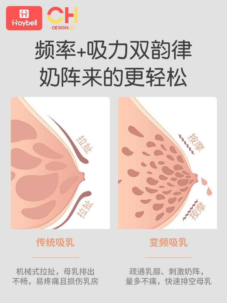 好伊贝电动一体式单边无痛吸奶器 好伊贝吸奶器