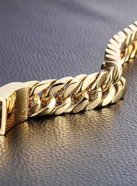 Fashion Gold-plated Bracelet Personality Charm Men Double Bu