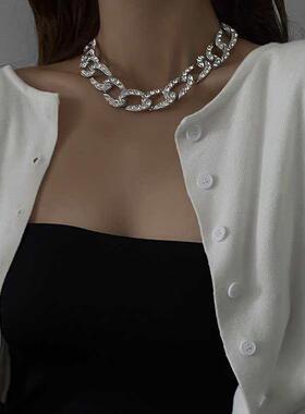 choker fashion tendy Yu Shuxin LE A niche designer metal cha